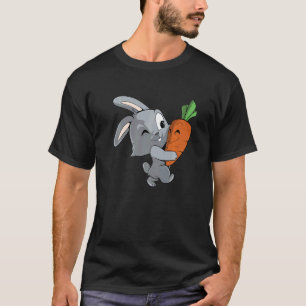 Camiseta Coelhinho Bonito Carregares Grande Coelho de Cenou