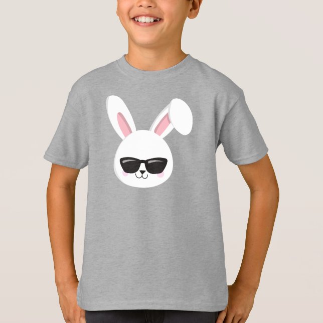 Camiseta Coelhinho Bonito, Coelhinho Branco, Coelhinho Com  (Frente)