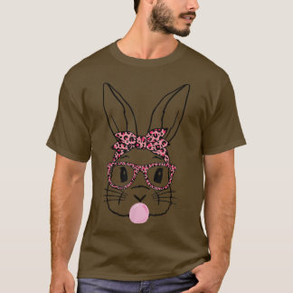 Camiseta Coelhinho Bonito Com Óculos De Coração Bandana Bub