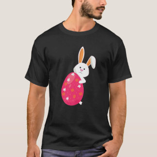 Camiseta Coelhinho Bonito E Ovos De felz pascoa Dia Para Jo