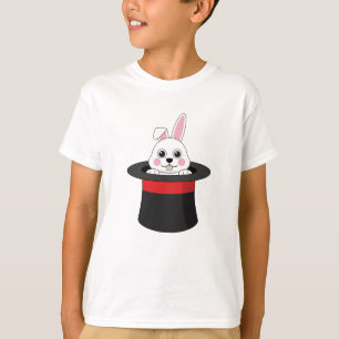 Camiseta Coelhinho Bonito no Chapéu Feiticeiro