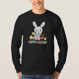 Camiseta Coelhinho Bonito Para Felz pascoa Com Doces De Pás