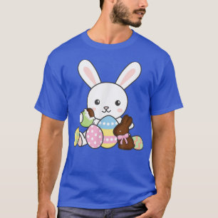 Camiseta Coelhinho Bonito Para Páscoa Com Doces De Páscoa