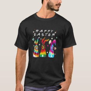Camiseta Coelhinho Bonito Tie Dye Meninas Mães Feliz