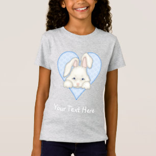 Camiseta Coelhinho Branco - Azul