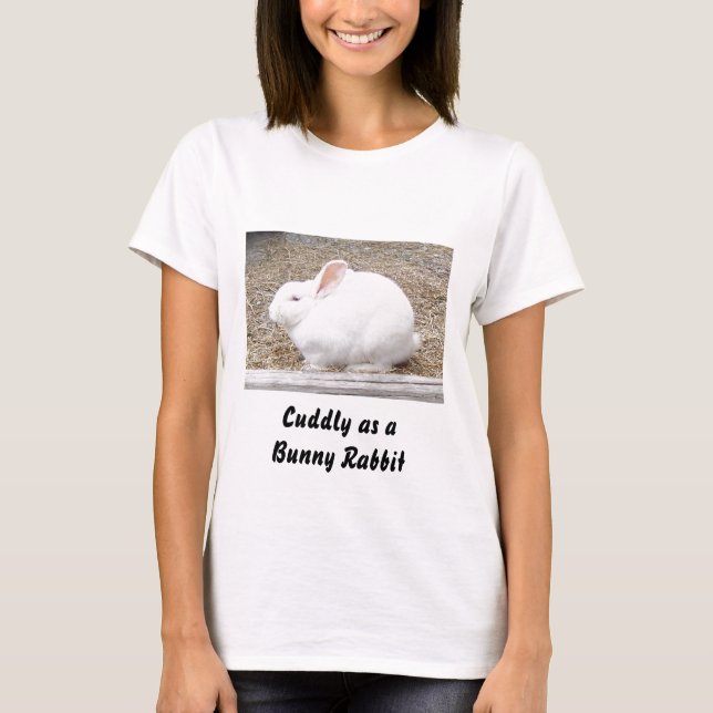 Camiseta Coelhinho Branco fofinho (Frente)