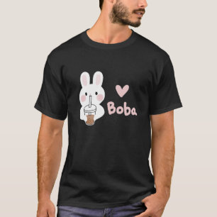 Camiseta Coelhinho-Cachaii-Boba-Leite-Chá-Chá-Chá Gráfico