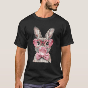 Camiseta Coelhinho Coelho Bonito Rosto Coqueiro Arco Garota