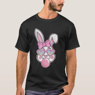 Camiseta Coelhinho Coelho Bonito Rosto Coqueiro Arco Garota
