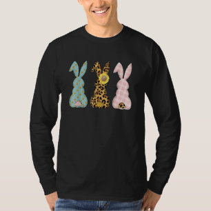 Camiseta Coelhinho Coelho da Páscoa Trio Coelho Coroado-Leo