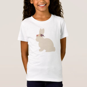 Camiseta Coelhinho com Flowers Headband Painting