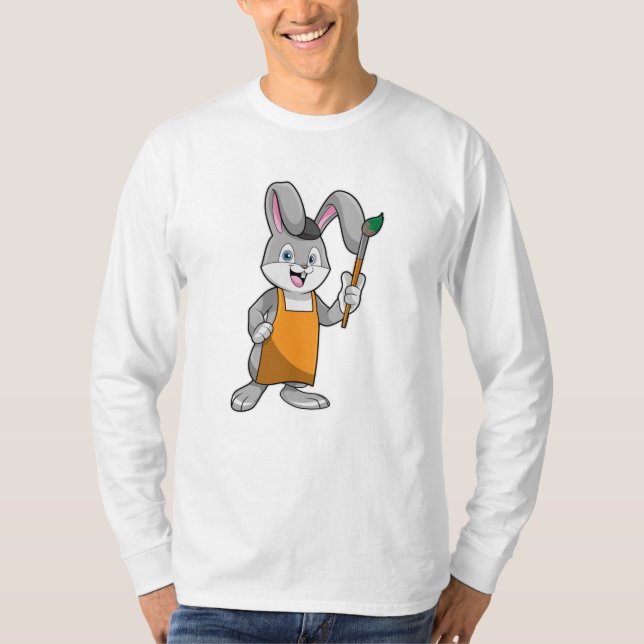 Camiseta Coelhinho como Pintor com Pintor (Frente)