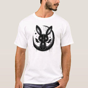Camiseta Coelhinho da Meia-Noite - Design da Criatura Gótic