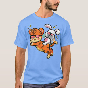 Camiseta Coelhinho Da Páscoa A Caminhar No Tiger Kawaii Eas