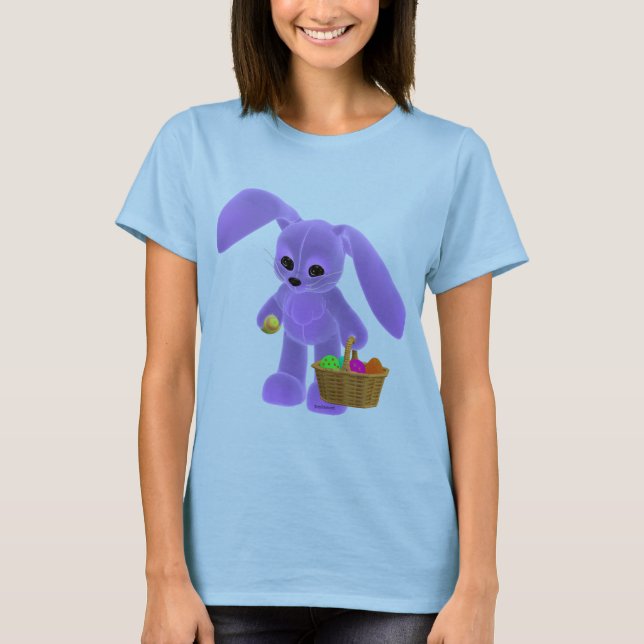 Camiseta Coelhinho da Páscoa com cesta (Frente)