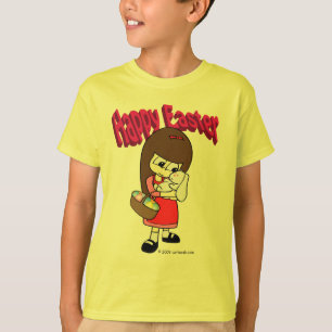 Camiseta Coelhinho da Páscoa e a menina