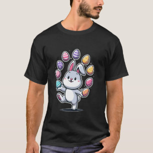Camiseta Coelhinho da Páscoa Engraçado Fofo Fazendo Malabar