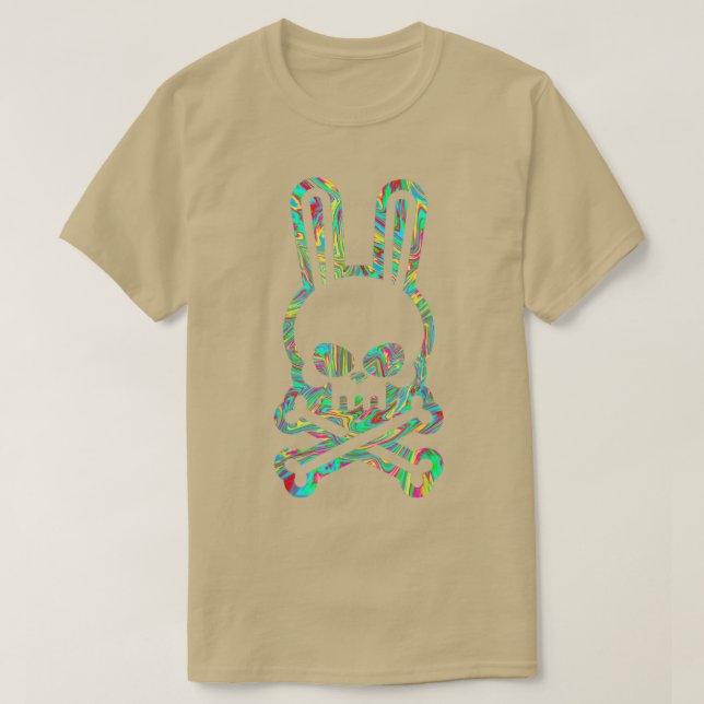 Camiseta Coelhinho Da Páscoa Engraçado Retro Tie Dye Bunny  (Frente do Design)