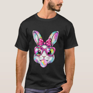 Camiseta Coelhinho da Páscoa Feliz Coquette Laço Pincelada