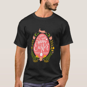 Camiseta Coelhinho da Páscoa Feliz Domingo de Caça aos Ovos