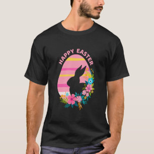 Camiseta Coelhinho da Páscoa Feliz Domingo de Caça aos Ovos