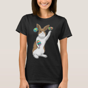 Camiseta Coelhinho da Páscoa ovos malabarista