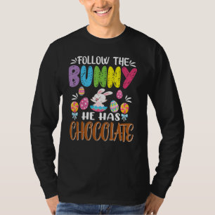 Camiseta Coelhinho Da Páscoa Siga O Coelhinho Que Ele Tem O