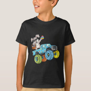 Camiseta Coelhinho Dabbing Feliz Páscoa Caminhão Monstro Me
