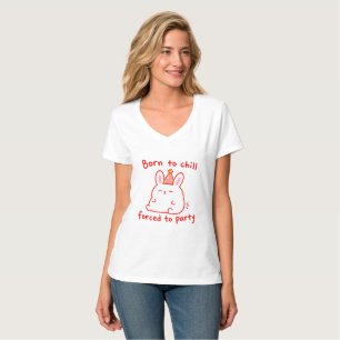Camiseta Coelhinho de Festa Nascido para Relaxar