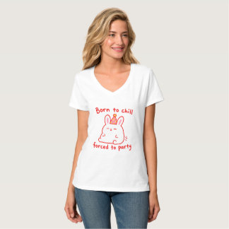 Camiseta Coelhinho de Festa Nascido para Relaxar