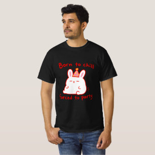 Camiseta Coelhinho de Festa Nascido para Relaxar