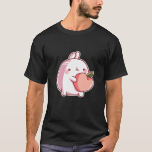 Camiseta Coelhinho De Kawaii Com Peach Para Animes E Fãs De