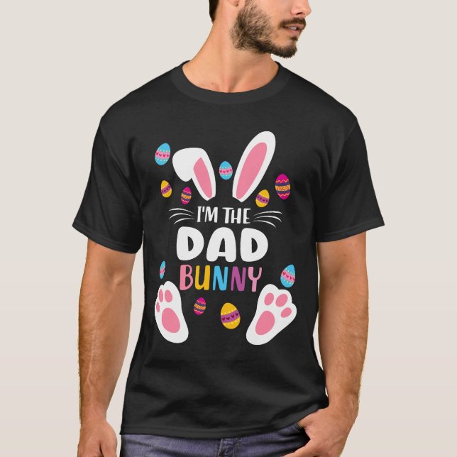 Camiseta Coelhinho de Pai de Páscoa bonito (Frente)