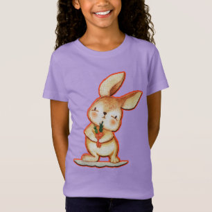 Camiseta Coelhinho De Páscoa Bonito Raparigas Lilac T Camis