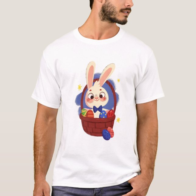 Camiseta Coelhinho de Páscoa com Ovos (Frente)