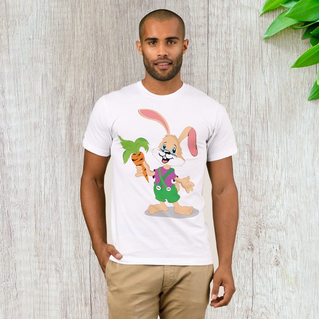 Camiseta Coelhinho De Páscoa Com T-Shirt De Carrot Mens (Criador carregado)
