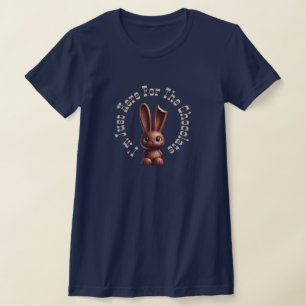 Camiseta Coelhinho de Páscoa de Chocolate - Estou aqui para