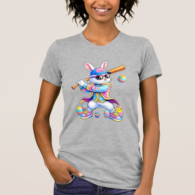 Camiseta Coelhinho de Páscoa de Tied Dye Engraçado de Beise (Frente)