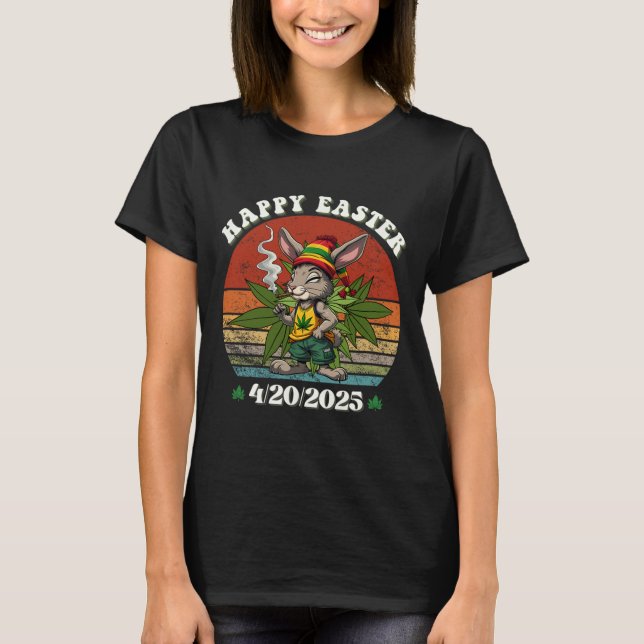 Camiseta Coelhinho De Páscoa Pedrado Com Páscoa Conjunta No (Frente)