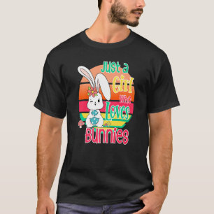 Camiseta Coelhinho De Páscoa Só Uma Garota Que Ama Coelhinh