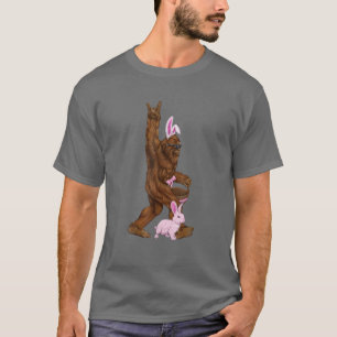 Camiseta Coelhinho De Pé Grande De páscoa Em Uma Cesta É En