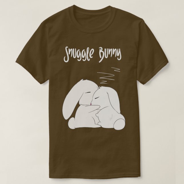 Camiseta Coelhinho De Snuggy - Coelhos Engraçados Dormindo (Frente do Design)