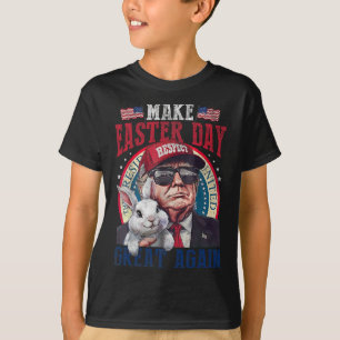 Camiseta Coelhinho divertido Trump Faça a Páscoa Grande Nov