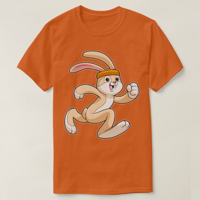 Camiseta Coelhinho em Corrida com Cabeça (Frente do Design)