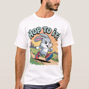 Camiseta Coelhinho Enérgico em Design de Calçado em Execuçã