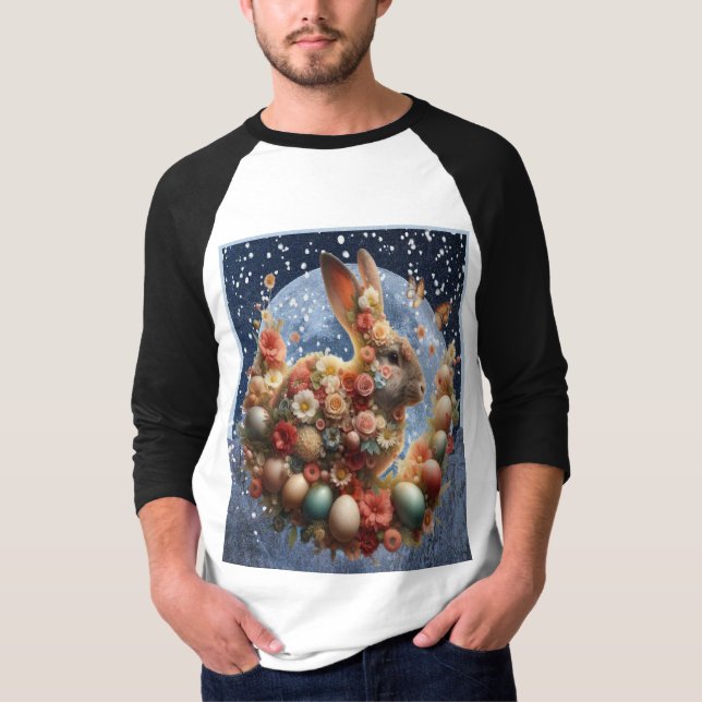 Camiseta Coelhinho Florido de Páscoa  (Frente)