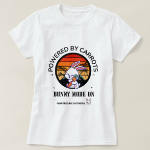 Camiseta Coelhinho Fofo Abraçando Cenoura Pôr do S