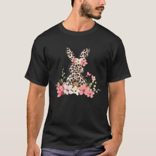 Camiseta Coelhinho-Leopardo Com Felz pascoa De Coelho Flora