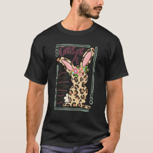 Camiseta Coelhinho-Leopardo Com Uma Pedra Flor De Uma Mulhe