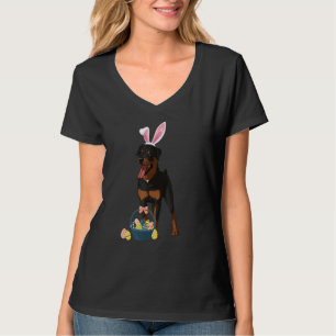 Camiseta Coelhinho Ouve Rottweiler Cachorro Cachorro Coelho